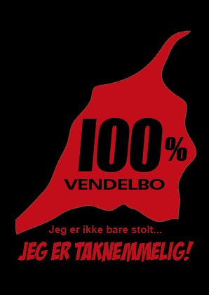 100% Vendelbo etiket Rød