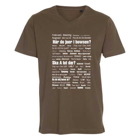 Vendelbomål t-shirt 1 Army V-hals
