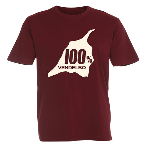 100% Vendelbo t-shirt hvidt tryk MANGE FARVER