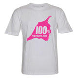 100% Vendelbo t-shirt pink tryk MANGE FARVER