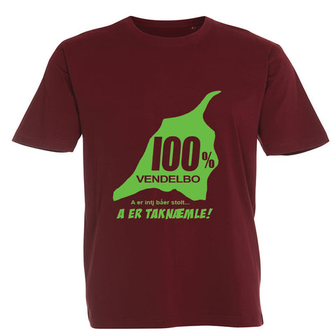 100% Vendelbo A er taknæmle!! T-shirt med grønt tryk