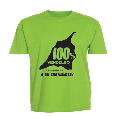 100% Vendelbo A er taknæmle!! T-shirt med sort tryk