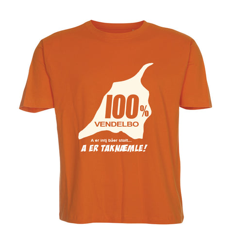 100% Vendelbo A er taknæmle!! T-shirt med hvidt tryk