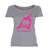 100% Vendelbo A er taknæmle!! T-shirt med pink tryk Damemodel