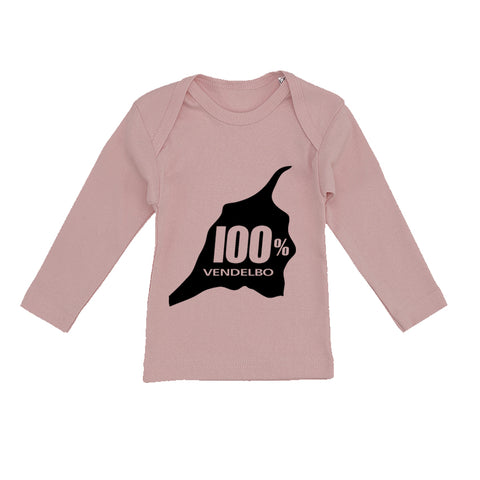100% Vendelbo Baby t-shirt Lange ærmer 4 forskellige farver