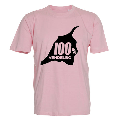 100% Vendelbo t-shirt sort tryk MANGE FARVER