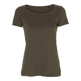 100% Vendelbo t-shirt grønt tryk i 12 FARVER Damemodel