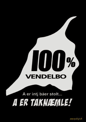 100% Vendelbo etiket Hvid
