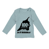 100% Vendelbo Jeg er taknemmelig! Baby t-shirt Lange ærmer 4 forskellige farver