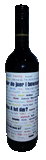 Rødvin med vendelbomål etiket